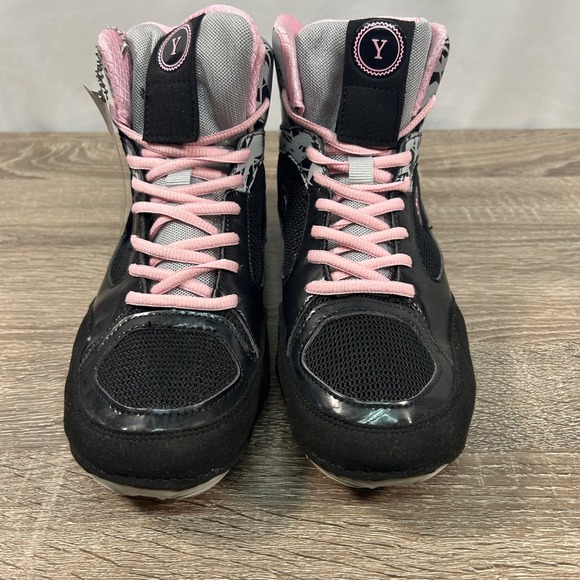 Yes! Athletics W202016 Womens Wrestling Shoes Black Grey Pink High Top Size 9 - Picture 5 of 8
